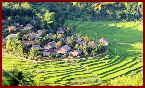 Voyage Vietnam, village Kho Muong a Pu Luong