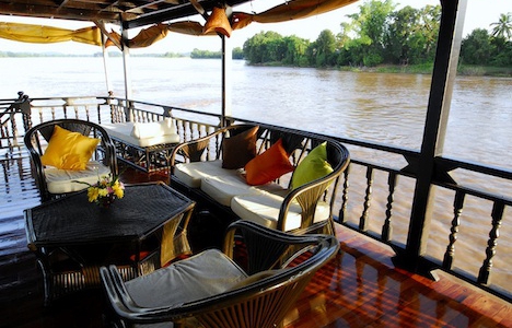 Croisière sur le bateau de Vat Phou Laos