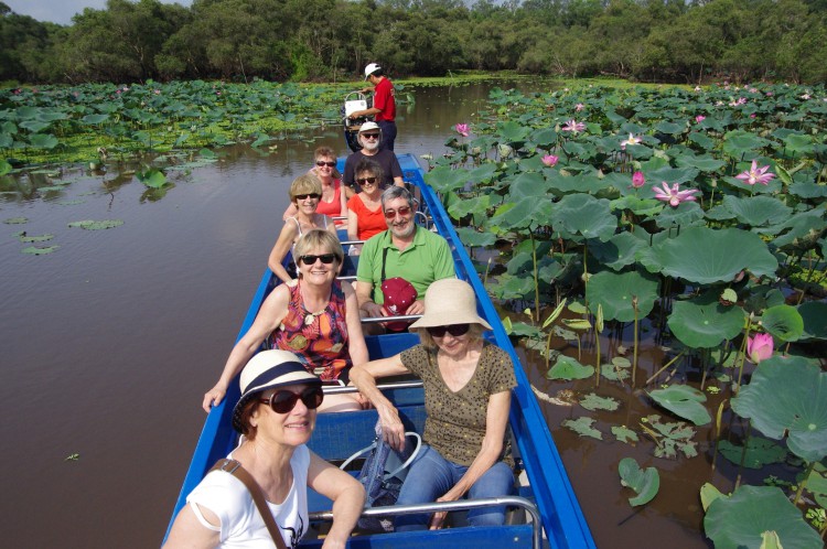 Balade en bateau dans la foret marecageuse Tra Su Chau Doc