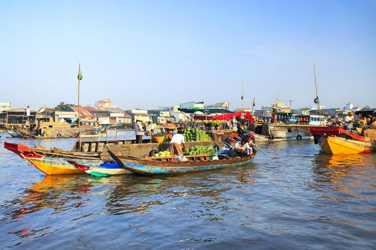 La región de CanTho y mercado flotante CaiRang