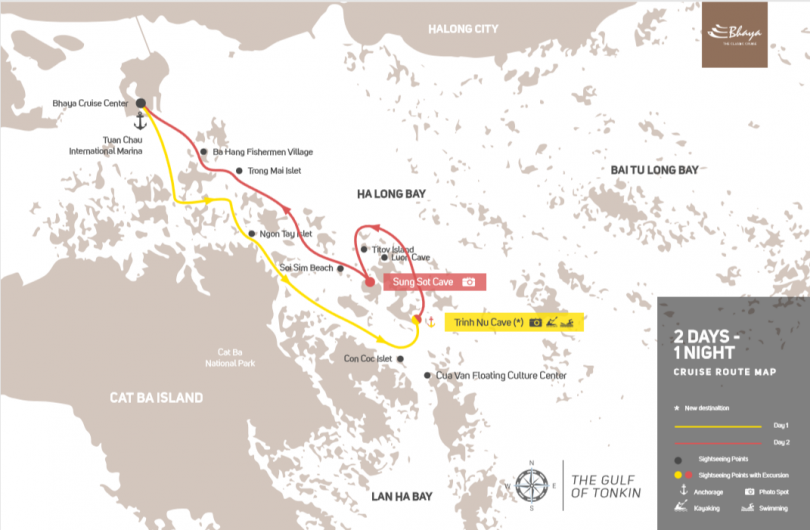 itinerario de crucero de Bhaya