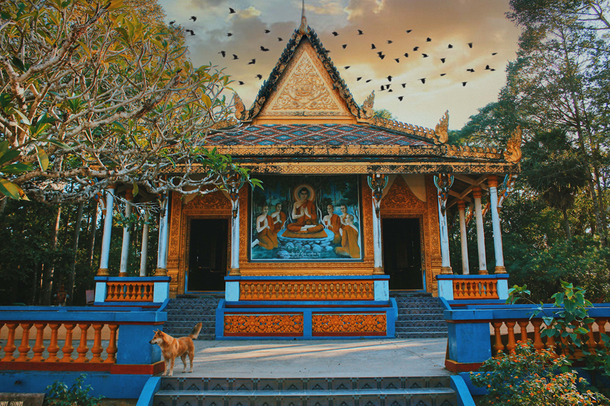 pagoda jemere en el sur de Vietnam