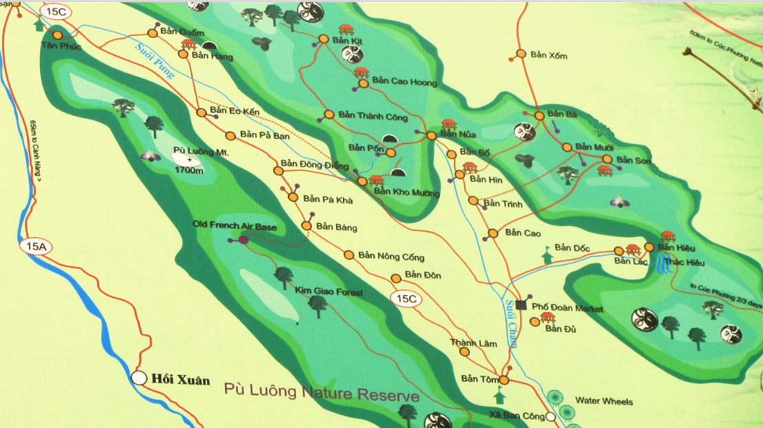 Ban do trek Pu Luong