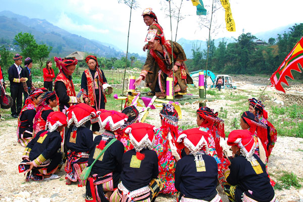Fete traditionelle de l'ethnie Dao