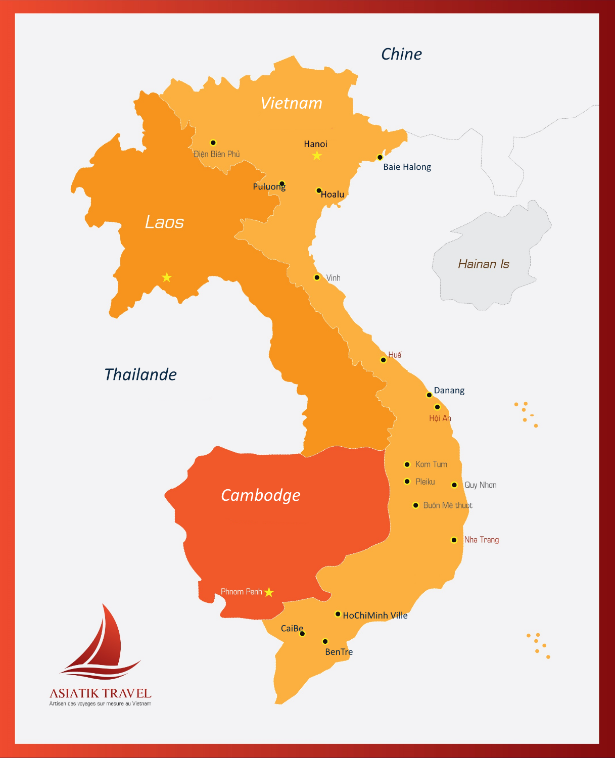 Carte du Vietnam