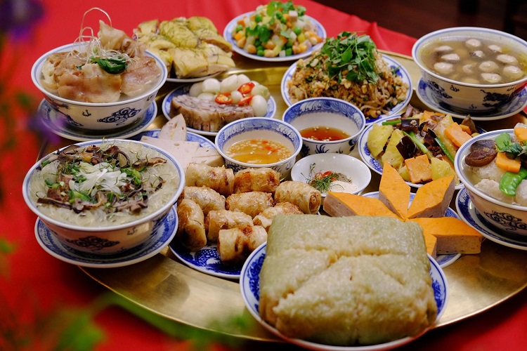 Un repas représentatif d'un famille Hanoienne